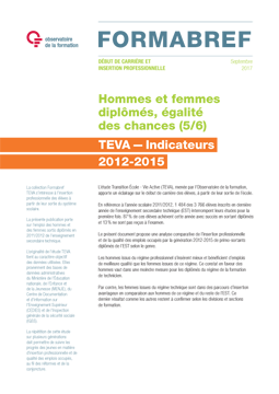 TEVA - Indicateurs 2012-2015 - 5. Hommes et femmes diplômés, égalité des chances ? (5/6)