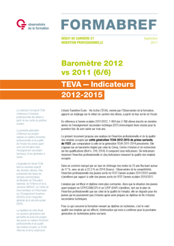 TEVA - Indicateurs 2012-2015 - 6. Baromètre 2012 vs 2011 (6/6)